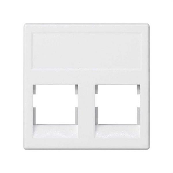 SIMON KB045/9 Placa K45 plana 2 conectores 3 módulos blanco nieve