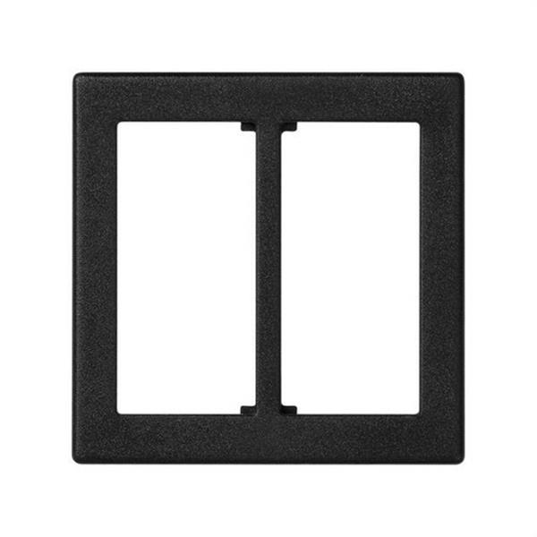 SIMON KB18/14 Placa SIMON K45 V&D plana sin guardapolvo para 2 conectores conexiones rápidas 3P gris graf