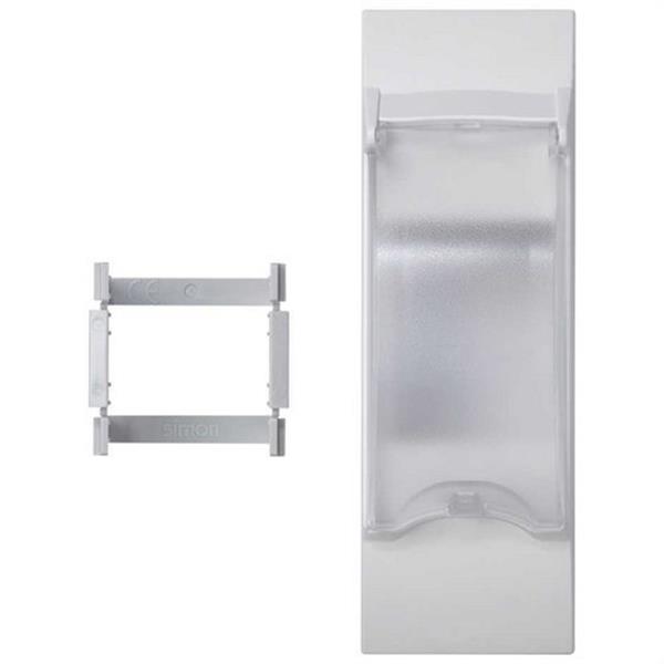SIMON KF03/9 Placa SIMON K45 con 3 mecanismos para magnetotérmico diferencial formato DIN blanco nieve