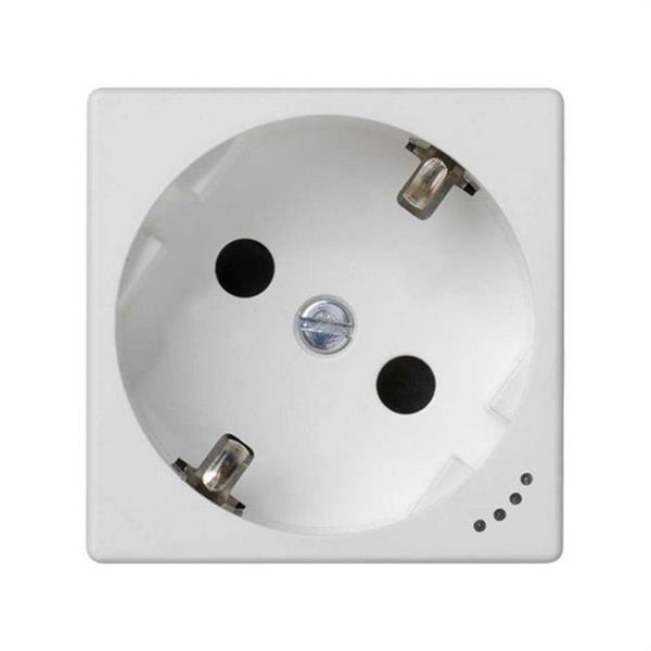 SIMON KL01/9 Base SIMON K45 schuko con embornamiento por tornillo y piloto blanco nieve