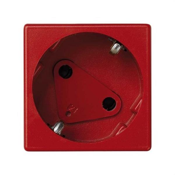 SIMON KS11/6 Base SIMON K45 schuko con embornamiento rápido y obturador de seguridad rojo