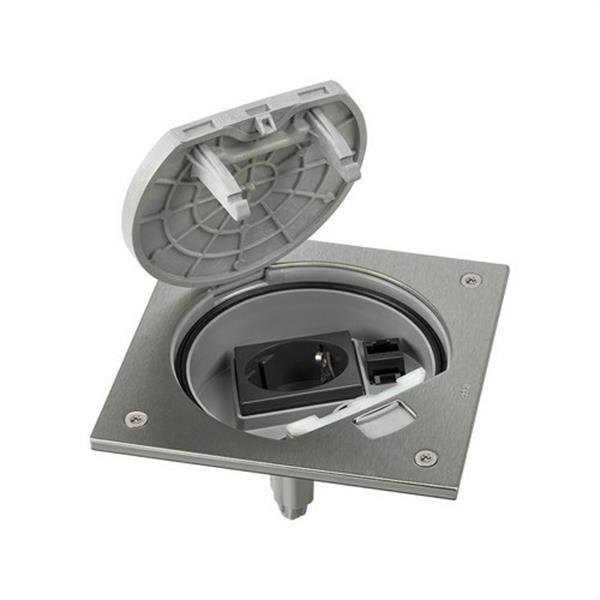 SIMON KSE16U/23/72 Unidad portamecanismo SIMON K45 con base eléctrica K45 en acero inoxidable