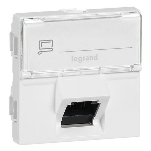 LEGRAND 076508 Toma RJ45 MOSAIC categoría 6A STP 2 módulos D45