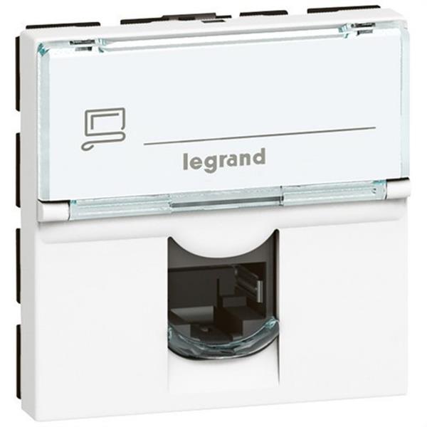 LEGRAND 076574 Toma RJ45 MOSAIC categoría 6A UTP 2 módulos