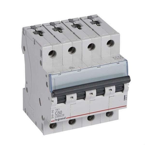 LEGRAND 403631 Magnetotérmico TX3 6KA C 4P 50A