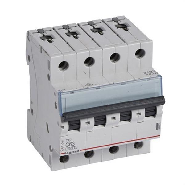 LEGRAND 403632 Magnetotérmico TX3 6KA C 4P 63A