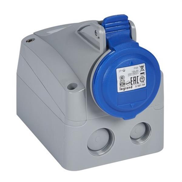 LEGRAND 555154 Base supercompacta 16A 2P + TT 250V IP44