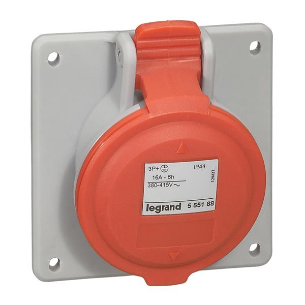 LEGRAND 555189 Base cuadrada 16A 3P + N + TT 415V IP44