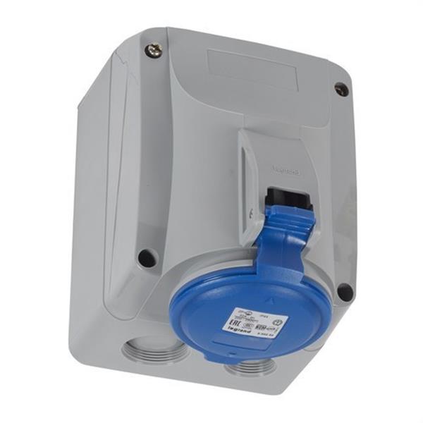 LEGRAND 555254 Base supercompacta 32A 2P + TT 250V IP44
