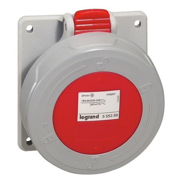 LEGRAND 555389 Base cuadrada 16A 3P + N + TT 415V IP67
