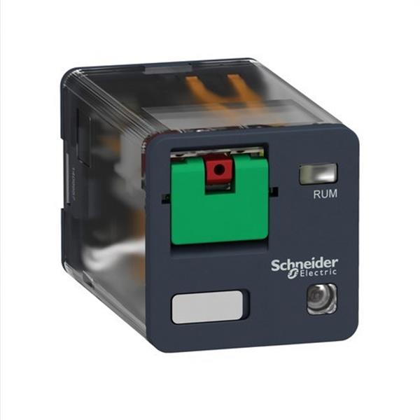 SCHNEIDER ELECTRIC RUMC32P7 Relé 3 C/O 10A + botón test + LED 230V AC