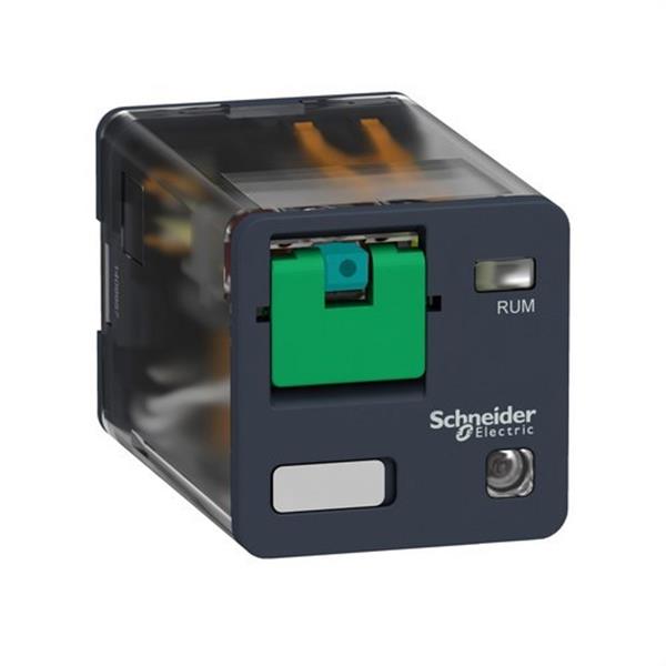 SCHNEIDER ELECTRIC RUMC32BD Relé 3 C/O 10A + botón test + LED 24V DC
