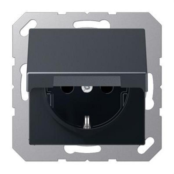 JUNG A1520BFKIKLANM Enchufe con tapa abatible protección A antracita
