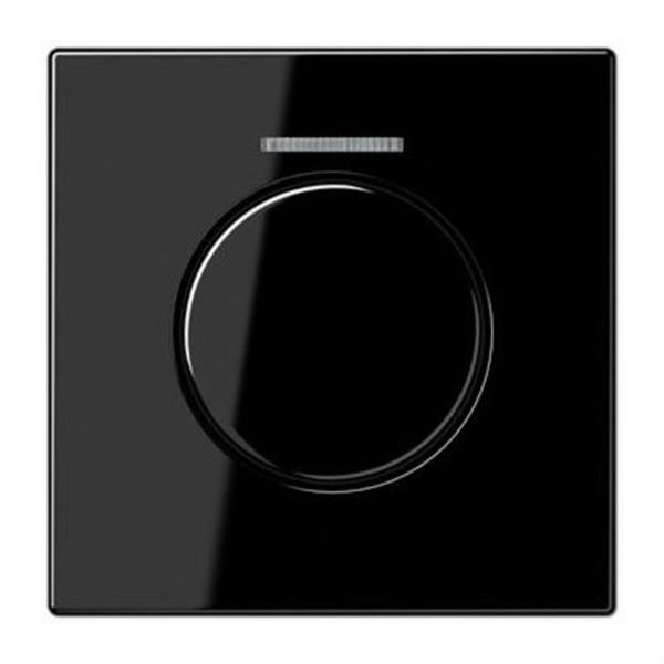 JUNG LS1940KO5SW Placa central con botón mando visor negro