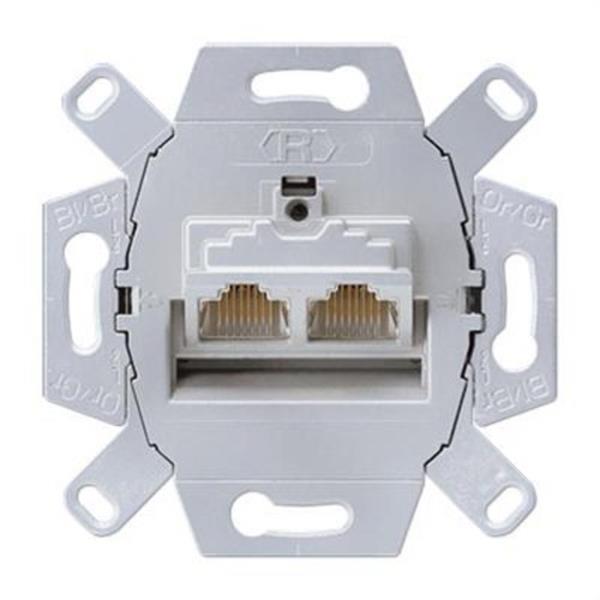 JUNG UAE8-8UPOK6E Mecanismo 2 tomas telefónicas 8P RJ45 Cat.6 clase-E