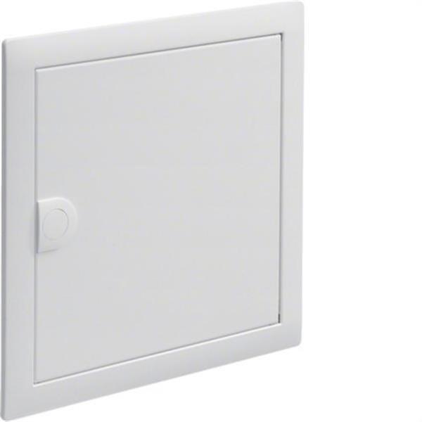 HAGER VZ101N Marco y puerta opaca metálicos para caja VU/VH 1 fila 12 módulos RAL 9010