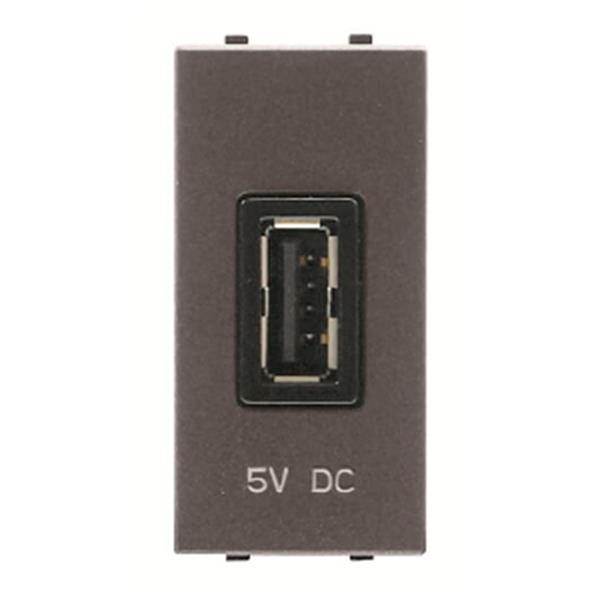 NIESSEN N2185 AN Toma cargador USB 1m 750mA/5V Zenit antracita