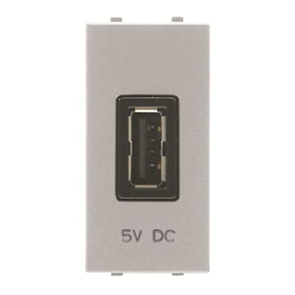 NIESSEN N2185 PL Toma cargador USB 1m 750mA/5V Zenit plata