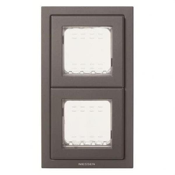 NIESSEN N3272 AN Marco IP55 2V/4M IP55 Zenit antracita