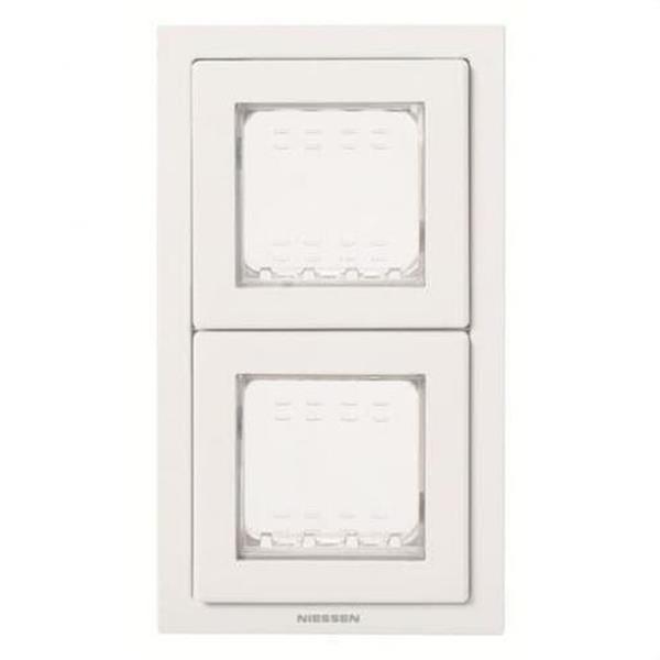 NIESSEN N3272 BL Marco IP55 2V/4M IP55 Zenit blanco