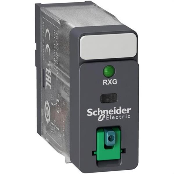 SCHNEIDER ELECTRIC RXG12BD Relé 1 C/O 10A + botón test + LED 24V DC