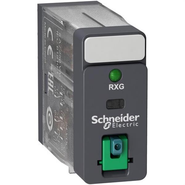 SCHNEIDER ELECTRIC RXG22ED Relé 2 C/O 5A + botón test + LED 48V DC