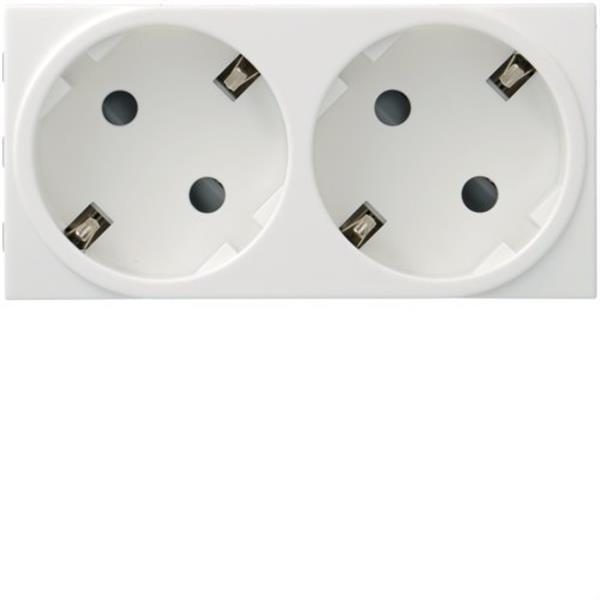 HAGER WS152 Toma schuko SYSTO doble V2 blanco