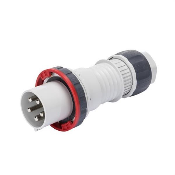 GEWISS GW60061H Clavija móvil recta HP 3P+N+T 125A 346-415V 50-60Hz 6h rojo IP66/67/68/69