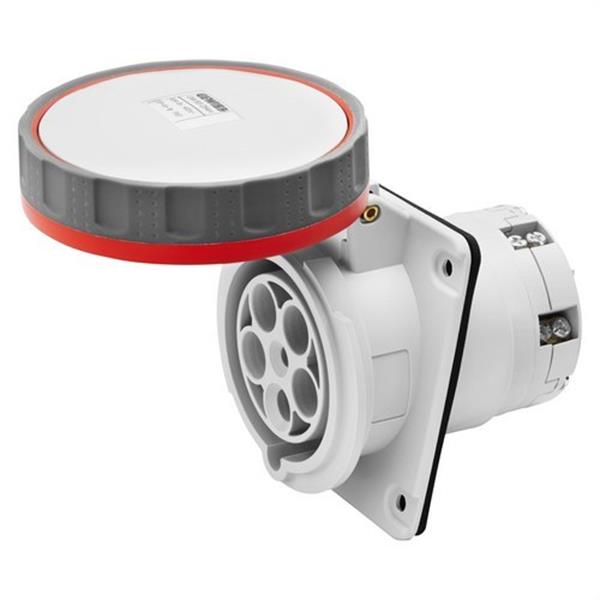 GEWISS GW63253PH Base fija de empotrar a 10° HP contacto piloto 3P+T 63A 380-415V 50-60Hz 6h rojo IP66/67