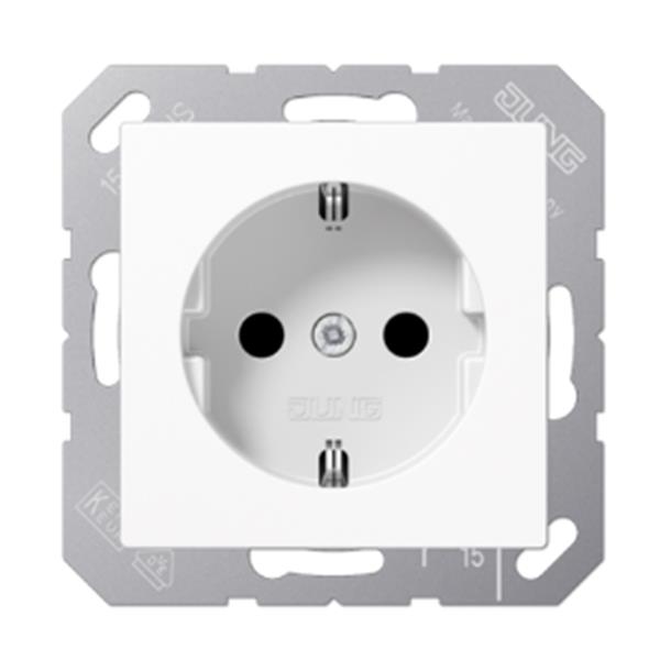JUNG A1521KIWW Base enchufe Schuko® protección niños blanco