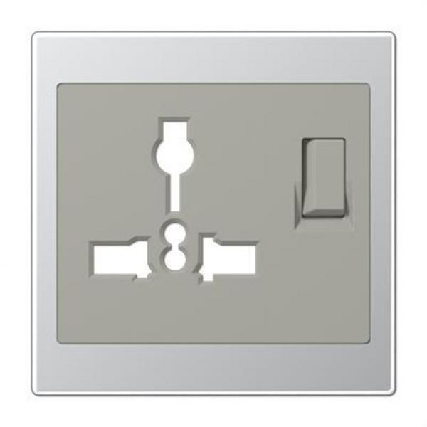JUNG AL7521UNVPL Cazoleta enchufe universal aluminio