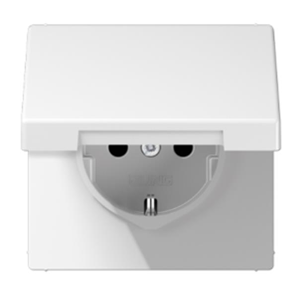 JUNG LS1521KIKLWW Base enchufe con tapa protección niños blanco