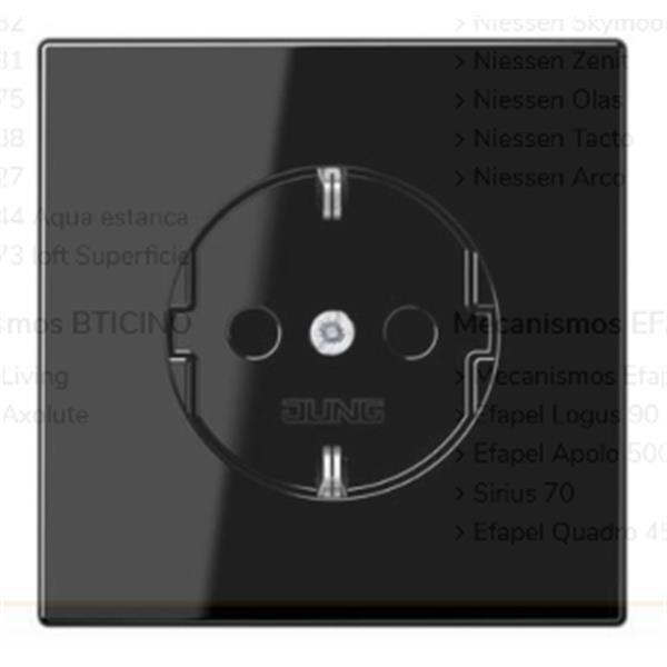 JUNG LS1521KISW Base enchufe con protección niños negro