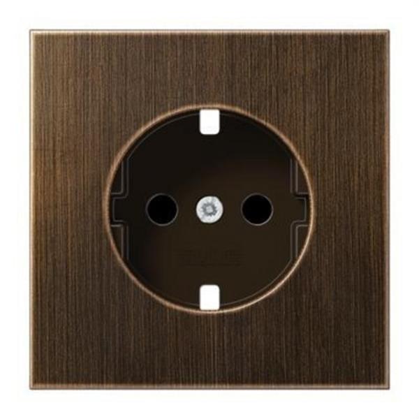JUNG ME1520KIPLAT Cazoleta para base enchufe Schuko® latón antik