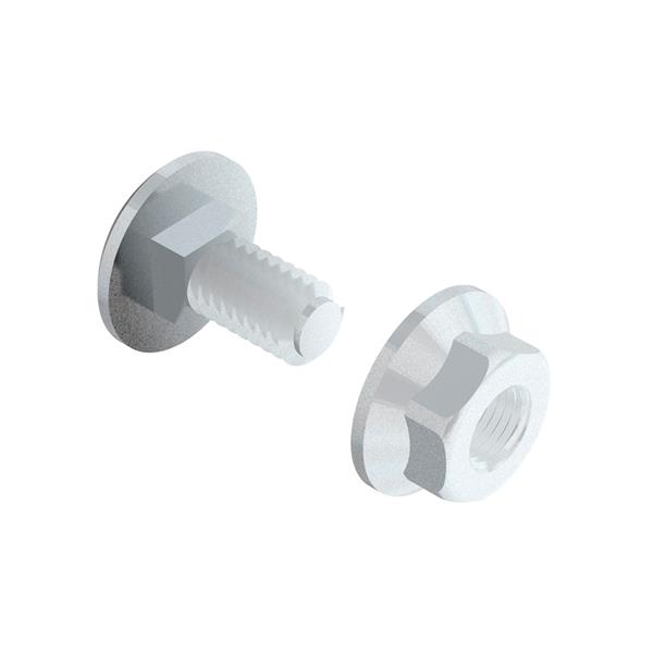PEMSA 67010093 Kit unión para instalaciones de bandeja Pemsaband®, tornillo+tuerca M 6, en acero, acabado 