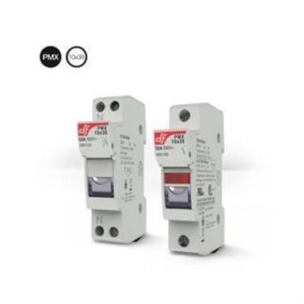 DF 485101 BASE PORTAFUSIBLE PMX 10x38 1 POLO 1 MODULO SIN INDICADOR CORRIENTE ALTERNA