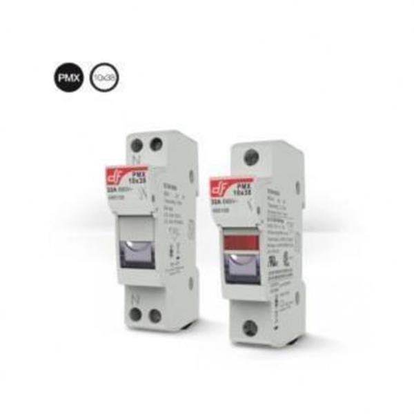 DF 485111 Base portafusible PMX 10x38 3P con indicador