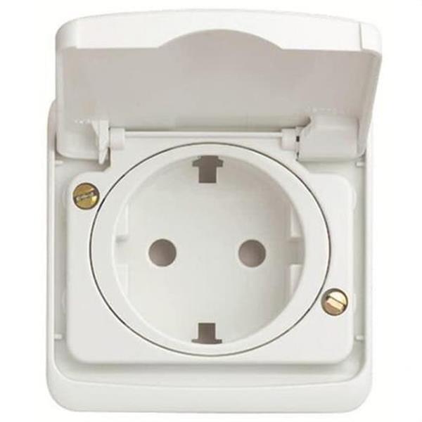 NIESSEN 8788 BA Tapa enchufe Schuko con tapa Arco blanco alpino