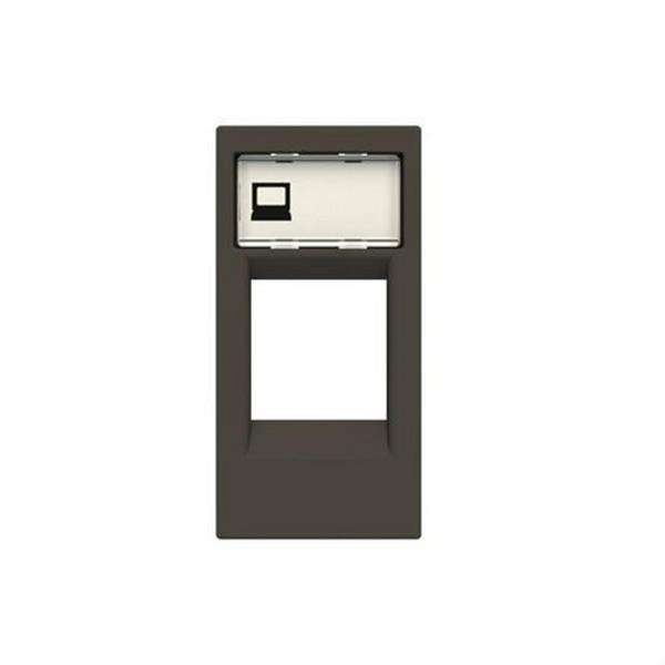 NIESSEN N2118.1 AN Tapa con ventana para 1 conector telefonía/informática Zenit antracita