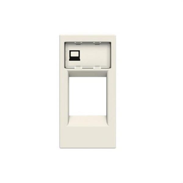 NIESSEN N2118.1 BL Tapa con ventana para 1 conector telefonía/informática Zenit blanco