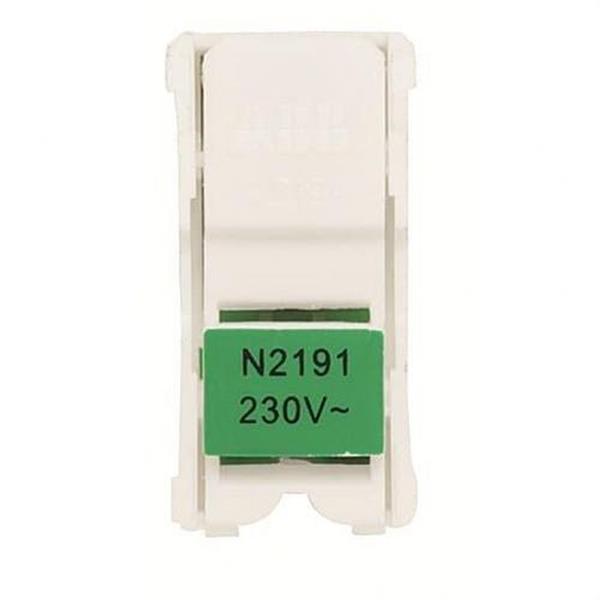 NIESSEN N2191 VD Lámpara led para mecanismos con visor interruptor/pulsador Zenit verde