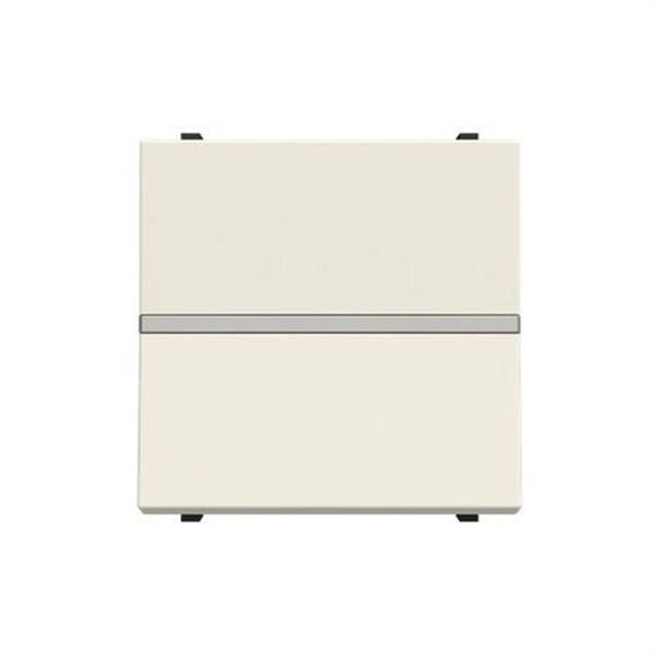 NIESSEN N2204.7 BL Pulsador con visor sin grabar 2 módulos Zenit blanco