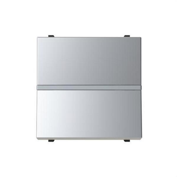 NIESSEN N2204.7 PL Pulsador con visor sin grabar 2 módulos Zenit plata
