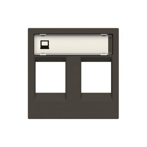 NIESSEN N2218.2 AN Tapa con ventana para 2 conectores telefonía/informática Zenit antracita
