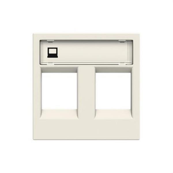 NIESSEN N2218.2 BL Tapa con ventana para 2 conectores telefonía/informática Zenit blanco