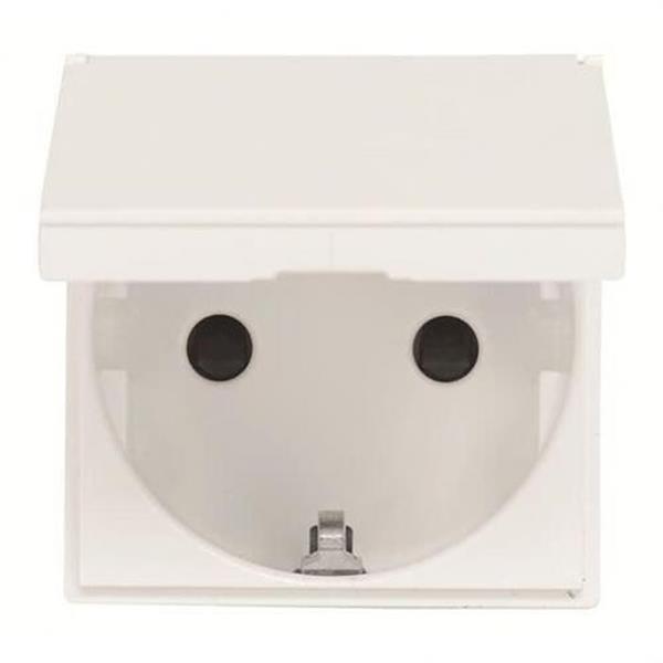 NIESSEN N2288.1 BL Base de enchufe 2P+T lateral Schuko con tapa Zenit blanco