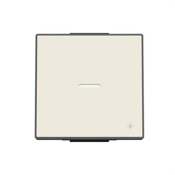 NIESSEN 8504.4 BL Tecla pulsador con visor y símbolo luz Sky Niessen blanco