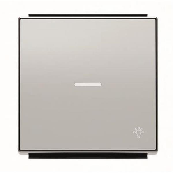 NIESSEN 8504.4 PL Tecla pulsador con visor y símbolo luz Sky Niessen plata