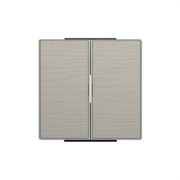 NIESSEN 8511 AI Tecla doble interruptor conmutador Sky Niessen acero inoxidable antihuella