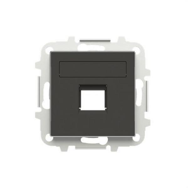 NIESSEN 8518.1 NS Tapa 1 conector con persiana Sky negro soft